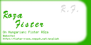 roza fister business card